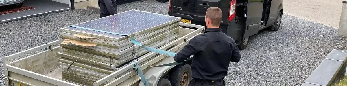 Defekte Solcelle paneler